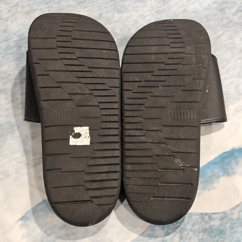 Puma SoftRide Comfort Slides Mens Size 11 Black Sandals Slip On